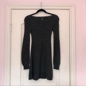 Charcoal grey sweater dress